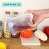 JUXYES Plastic Pickle Container Jar with Strainer Flip, Transparent Pickle