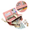 RFID Wallets for Women with Multiple Card Slots and Cellphone
