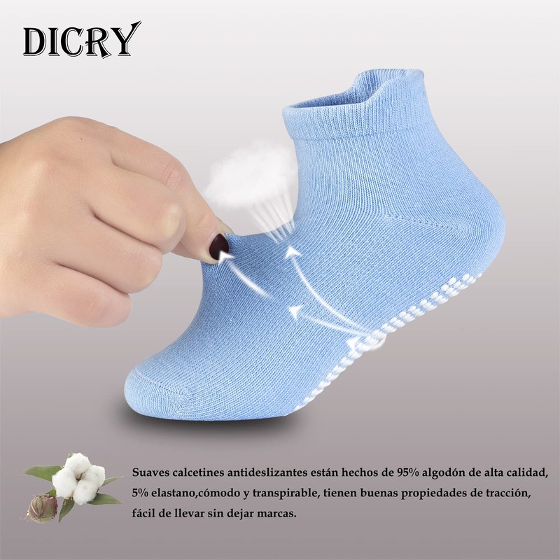 Dicry Calcetines Antideslizantes Bebé de Algodón para Niños Niñas (12