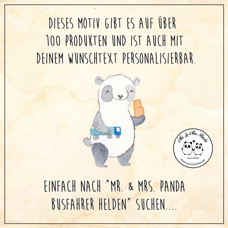 Mr. & Mrs. Panda Postcard Bus Driver Heroes - Gift,