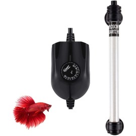 Hygger Aquarium Heater, Water Tank Heater, Adjustable Temperature Integrated Heater, Tropical Fish, Aquarium, Mini, For Water Temperature Management, Energy Saving, For Tropical Fish and Aquarium Fish, Overheating Protection Function, Explosion-Proof, Ve
