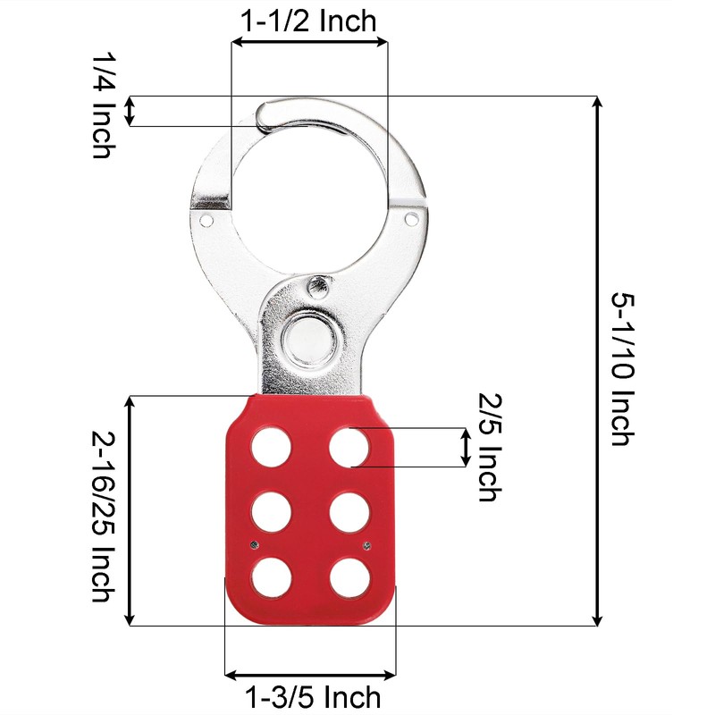 WUWEOT 8 Pack Lockout Tagout Hasp, Tamper-Proof Padlock Hasp, Stainless