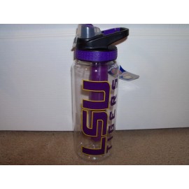 Cool Gear LSU Tigers 32 oz Cool Gear Tritan Bottle with Lid & Freeze Gel Stick