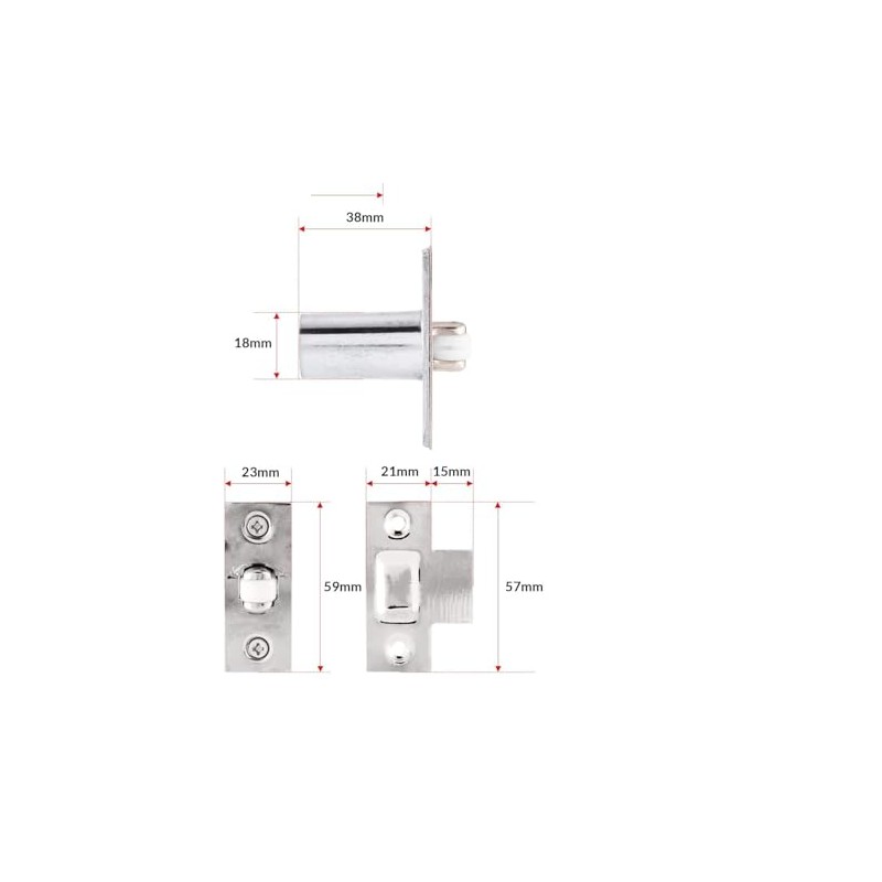Adjustable Roller Catch Polished Chrome Roller Ball Door Latch Cupboard