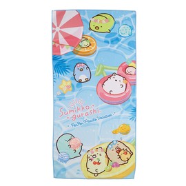Marushin 6575045800 Bath Towel, Sumikko Gurashi, Summer Vacation, Quick Drying, Leisure Bath Towel, Large