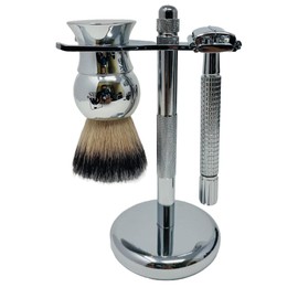 G.B.S GBS Shaving Gift Set with Safety Razor, Bowl, Shaving Soap, Shaving Brush and Stand Pre Shave Oil, After Shave Balm and Toiletry Bag