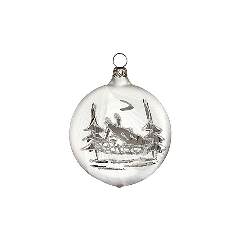Christmas Tree Bauble "Winter" Taler round 3pieces per Box made