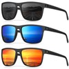 CIFOYA Polarized Sunglasses for Men Women, Square Sun Glasses for