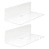 2Pcs Clear Floating Shelf Acrylic Fine Surface Delicate Modern Transparent