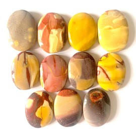 crystalmiracle Mookaite Jasper Single Thumb Worry Stone Crystal Healing Gemstone for Reiki, Feng Shui, Positive Energy, Psychic Energy, Spiritual Growth