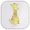 Mr. & Mrs. Panda Giraffe Satisfied Drinks Coaster, Gift, Glass
