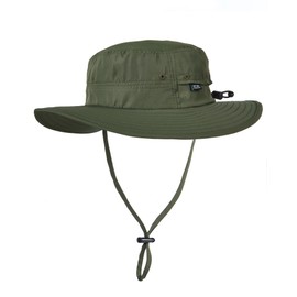 FURTALK Sun Hats for Men Women Packable Wide Brim Summer UV Protection Fishing Hat UPF 50+ Adjustable Chin Strap Bucket Hat Outdoor Green