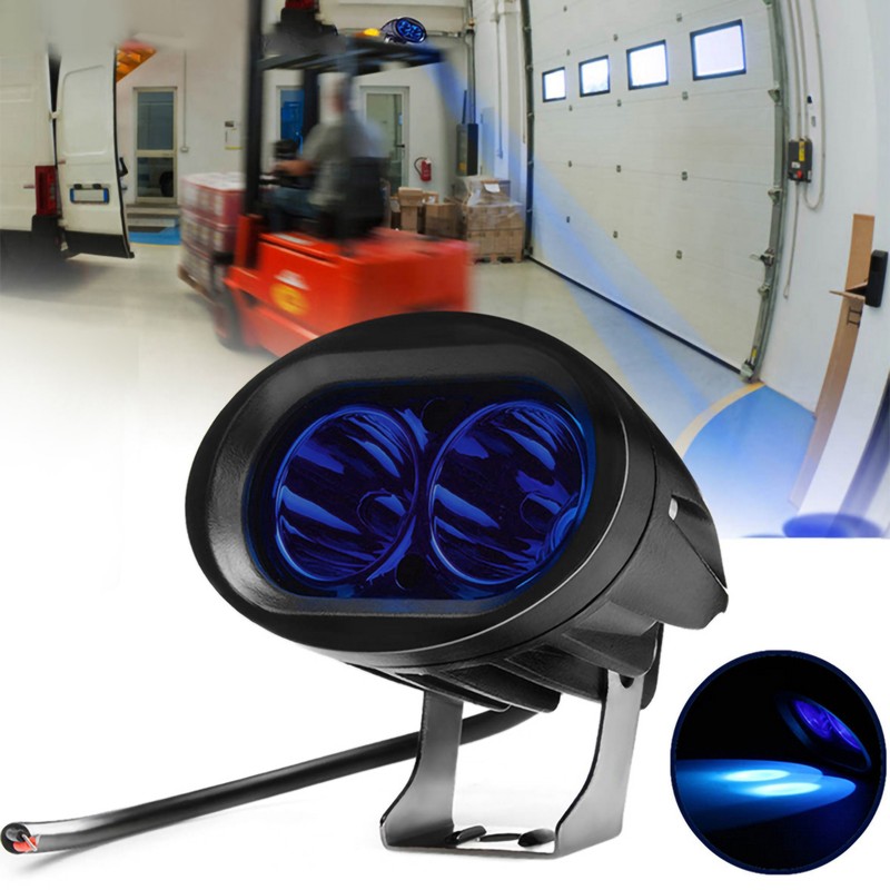 LED Forklift Truck Blue Warning Lamp Safety Working Spot Light