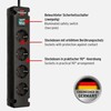 Brennenstuhl Bremounta 4-Way Power Strip with Switch, Multi-Socket with 90-Degree