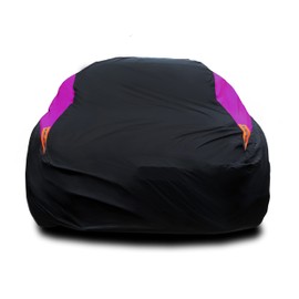 MORNYRAY MORNYRAY Waterproof Car Cover All Weather Snowproof UV Protection Windproof Outdoor Full car Cover, Universal Fit for Sedan (Fit Sedan Length 194-206 inch, Purple)
