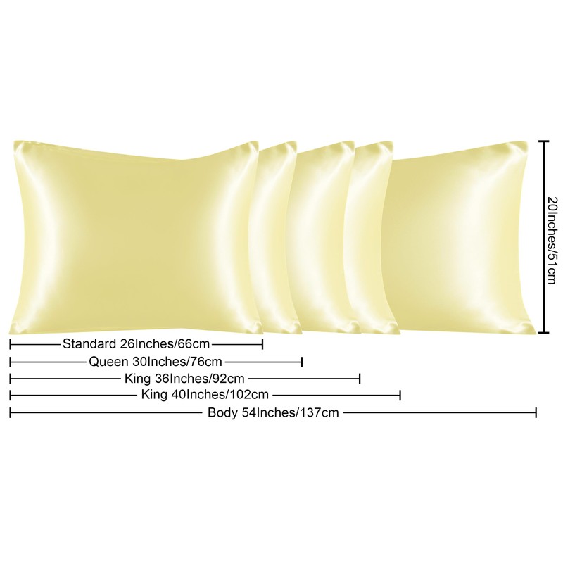 NTBAY 2 Pack Satin Standard Pillowcases for Hair and Skin,