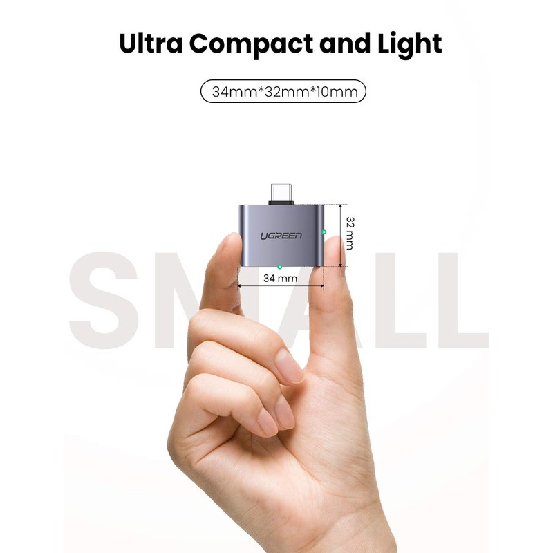 UGREEN 70312 2-in-1 USB C to C and 3.5mm Adapter
