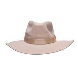 Twister Women's Pinch Front Hat with Elegant Decorative Matching Trim Band – Small, Silver Belly