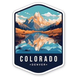 Colorado State Badge Travel Vinyl Sticker - for Water Bottle Phone Car Tumbler Laptop - Waterproof - 4"