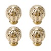 MOROBOR Sphere Rhinestone Drawer Knob, 4pcs Zinc Alloy Gold Cabinet