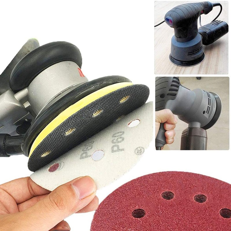 Maveek 50 Pieces 8 Holes Sanding Discs 60 Grit 5