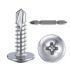 Wensilon（300pcs）#8×5/8”for Sheet Metal Self-Tapping Screws 410 Stainless Steel Truss Head