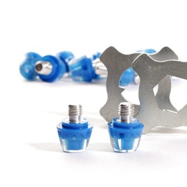 STUDIAMONDS TPU Football Studs-12X Replacement Football Cleats with 2X Studs Spanner Included (Translucent Blue)