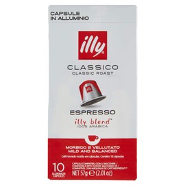 Illy -Cafe Espresso Classico Compatible Nespresso, 10 Capsules - 1 Unit