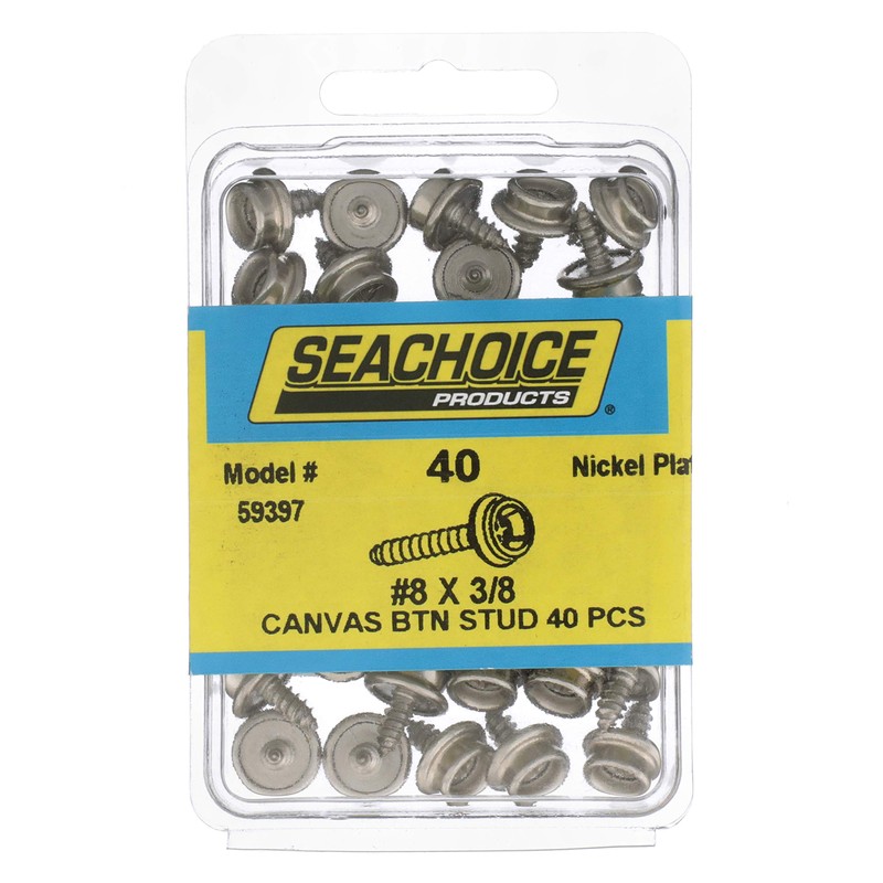 Seachoice Button Stud, #8 X 3/8 In. Stainless Steel Screw,
