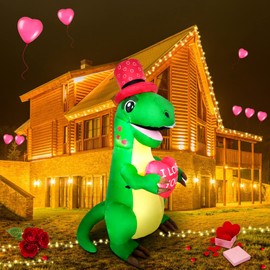 SHDEJTG Valentine's Day Inflatable Toy Decoration… (Love Dinosaur)