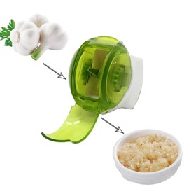Garlic Chopper Roller – Manual Food Chopper with Stainless Steel Blades, Hand Garlic Mincer Tool & Veggie Cutter – Kitchen Gadget for Chopped Garlic, Onion, Herbs, Nuts, Salad & More