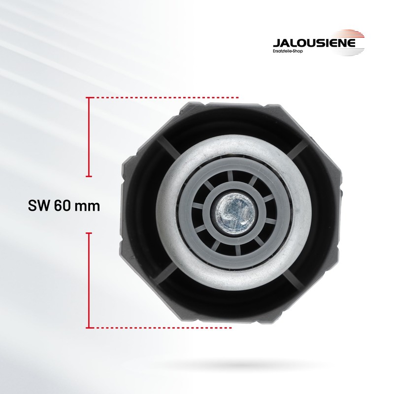 Roller capsule for octagonal roller shutter shaft/steel shaft SW60 including