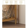 HKaikzo Corner Coat Rack, Gold Clothes Rack with 6 Metal