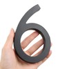 HASWARE 6 Inch Stylish ABS House Numbers - Black Sleek