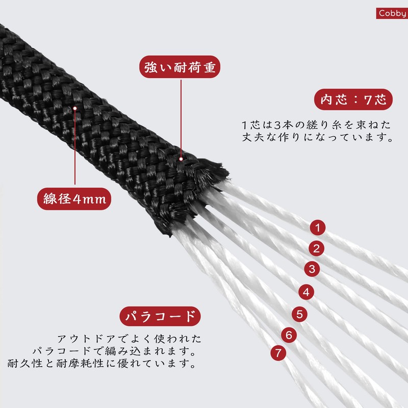 [Cobby] Paracord Braided Wrist Strap Anchor Design for SLR Mirrorless