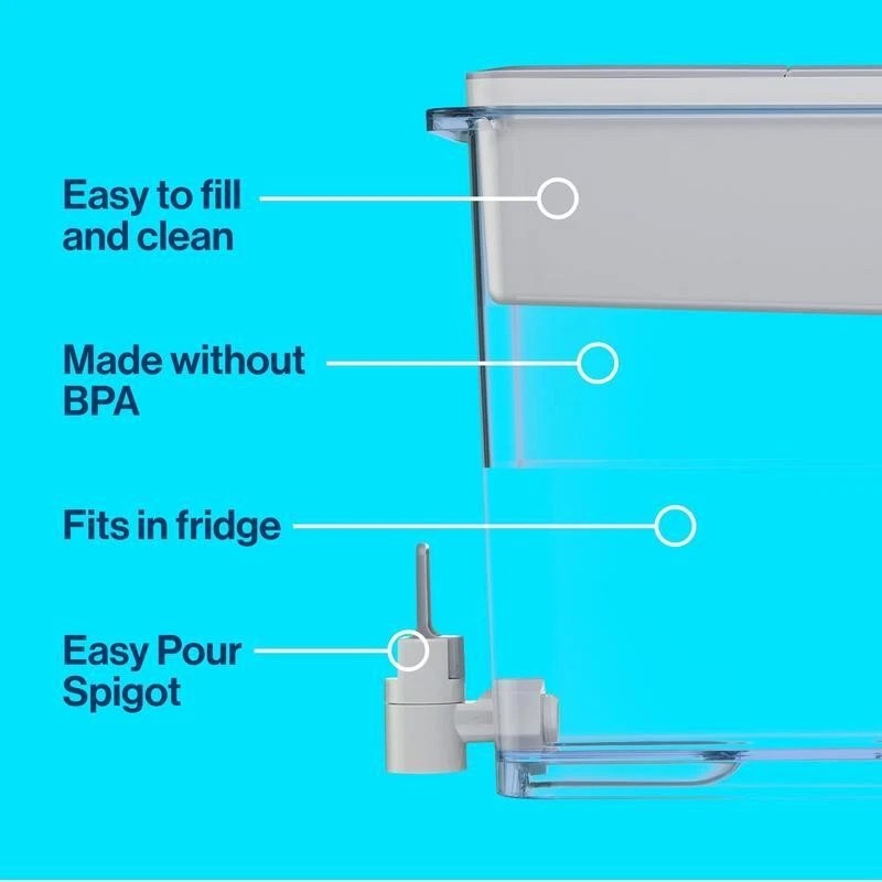 Brita Large Ultramax 27 Cup Grey Water Dispenser Cuts Out