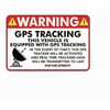 GPS Tracking Sticker, Anti-Theft Warning Vinyl Decal, 7" x 5",