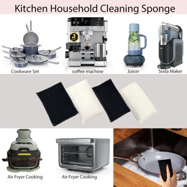 4PCS Scrub Ninja Auto Detailing - Car Interior Scrubbing Sponge Microfiber Sponges for Car Detailing