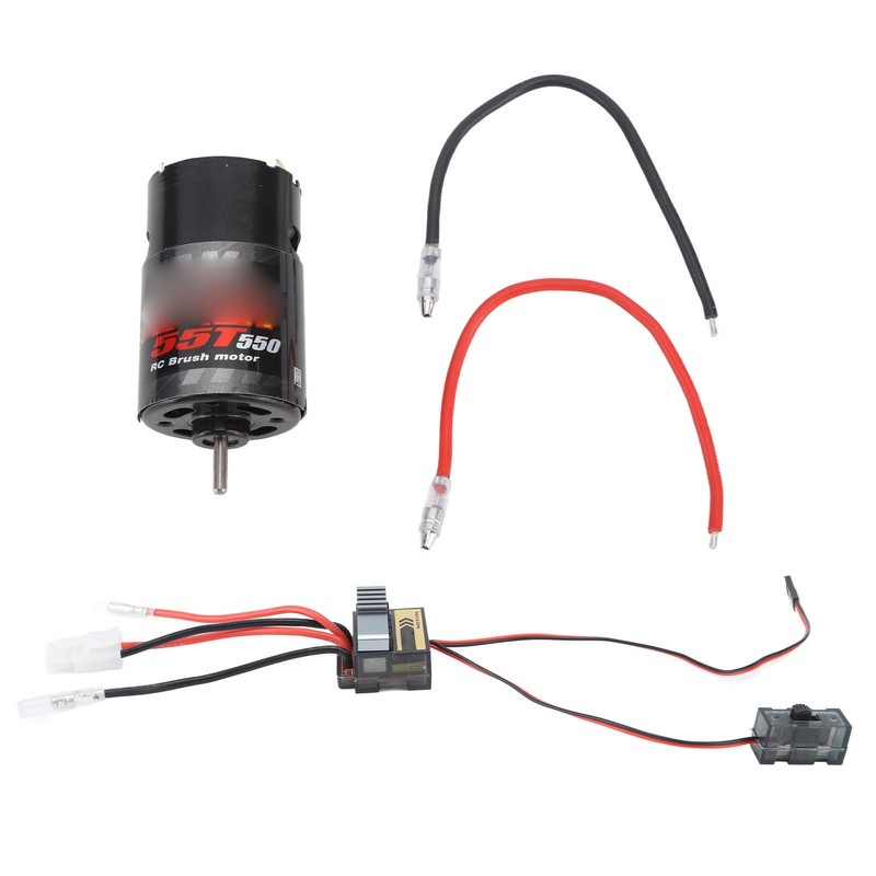 RC Crawler Car Motor ESC Set 550 55T Brushed Motor