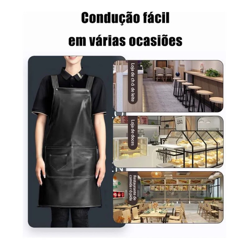 Mandil Para Barbero Profesional De Piel Sintética
