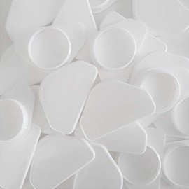 6MM x 35MM Plastic Hinge Hole Blanking Plugs Cover Caps White Cap Beige Plug Grey Cover for Kitchen Bedroom Cabinet Bung Furniture Door (Pack of 10) (White_Winged)