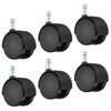 PATIKIL 2.4 Inch Swivel Casters, 6 Pack Nylon 360 Degree