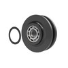 ZEKOO Sliding Barn Door Single Track Bypass Hardware Black Steel