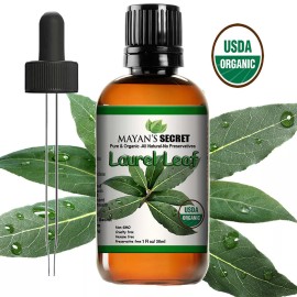 Mayan's Secret 30ml Organic Laurel Leaf Essential Oil 100% Pure - USDA Certified Organic