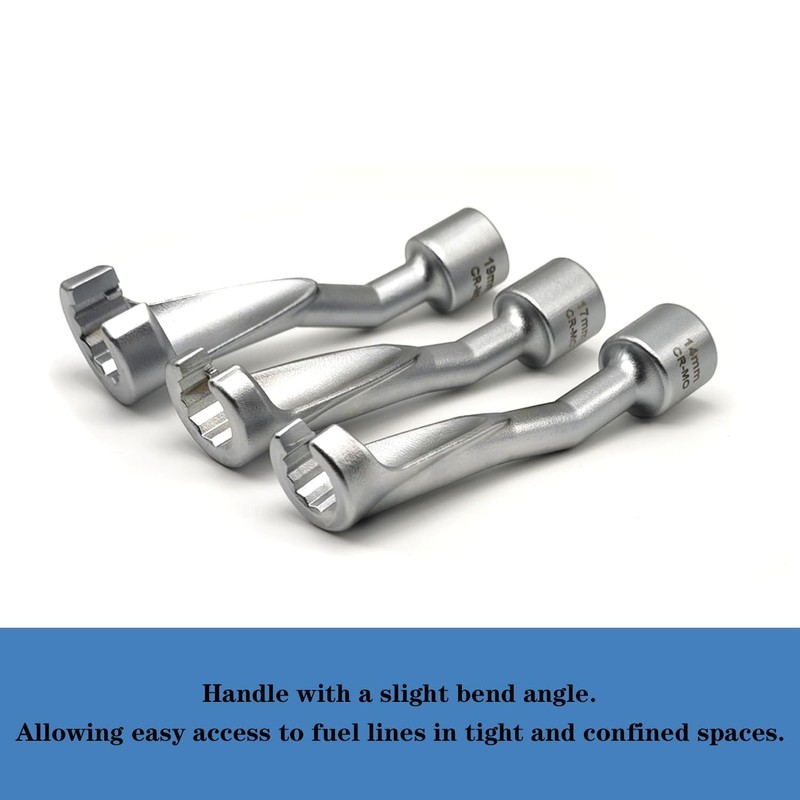JEUCLEL 3PCS 14mm 17mm 19mm 1/2" Dr. Common Rail Injection