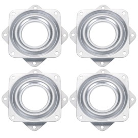 uxcell 3" Bar Stool Swivel Replacement, 360° Rotation Lazy Susan Turntable, Square Ball Bearing Seat Swivel Base Mount Plate for Recliner Chair or Table, Silver (72x8mm)