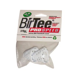 BirTee Golf Tees - PRO Speed Version with Enhanced Durability - Size #5 (1 1/4") Individual Size Pack - 2 Tees Per Pack. Indoor Golf Tees/Golf Simulator Tees/Winter Golf Tees (White)