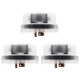 CHISWEAR Outdoor Twist-Lock Thermal Photocontrol with Time Delay - Controls Lighting,120-Volt,Twist Lock Light Sensor with Photocell,Dusk to Dawn Light Sensor,3PC