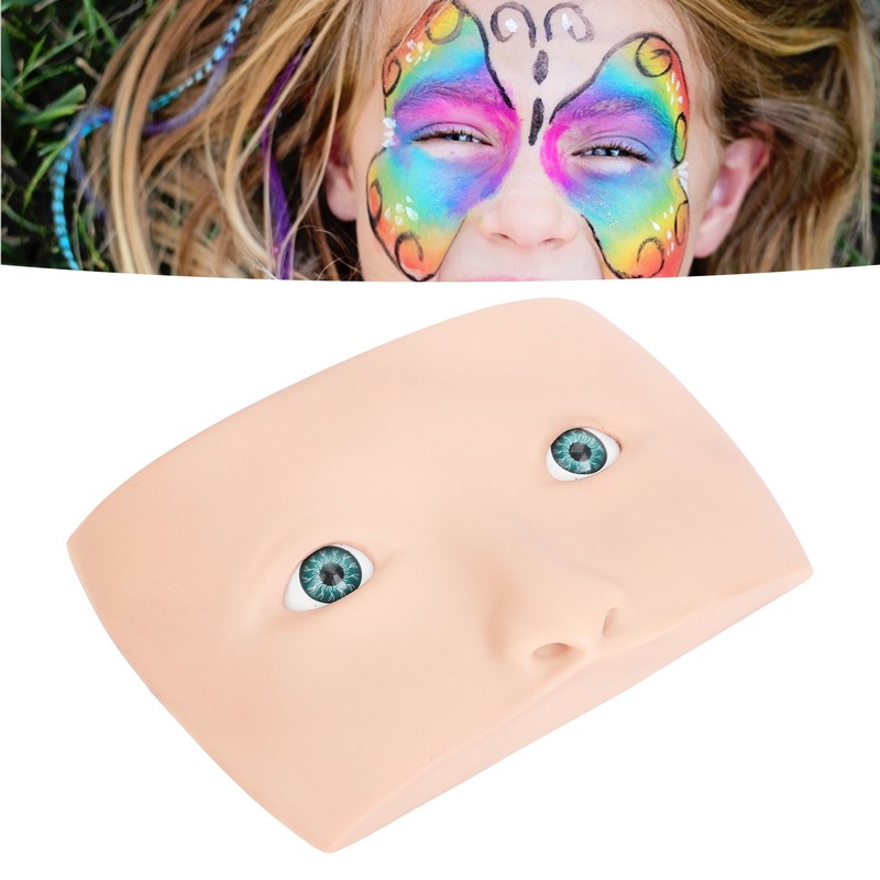 Makeup Practice Face Board 3D Realistic Eye Painting Practice Plastic