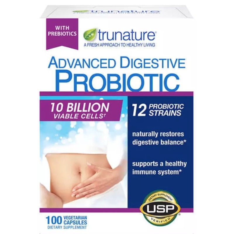 trunature 100 Advanced Digestive Probiotic Capsules, EXP 01/25+